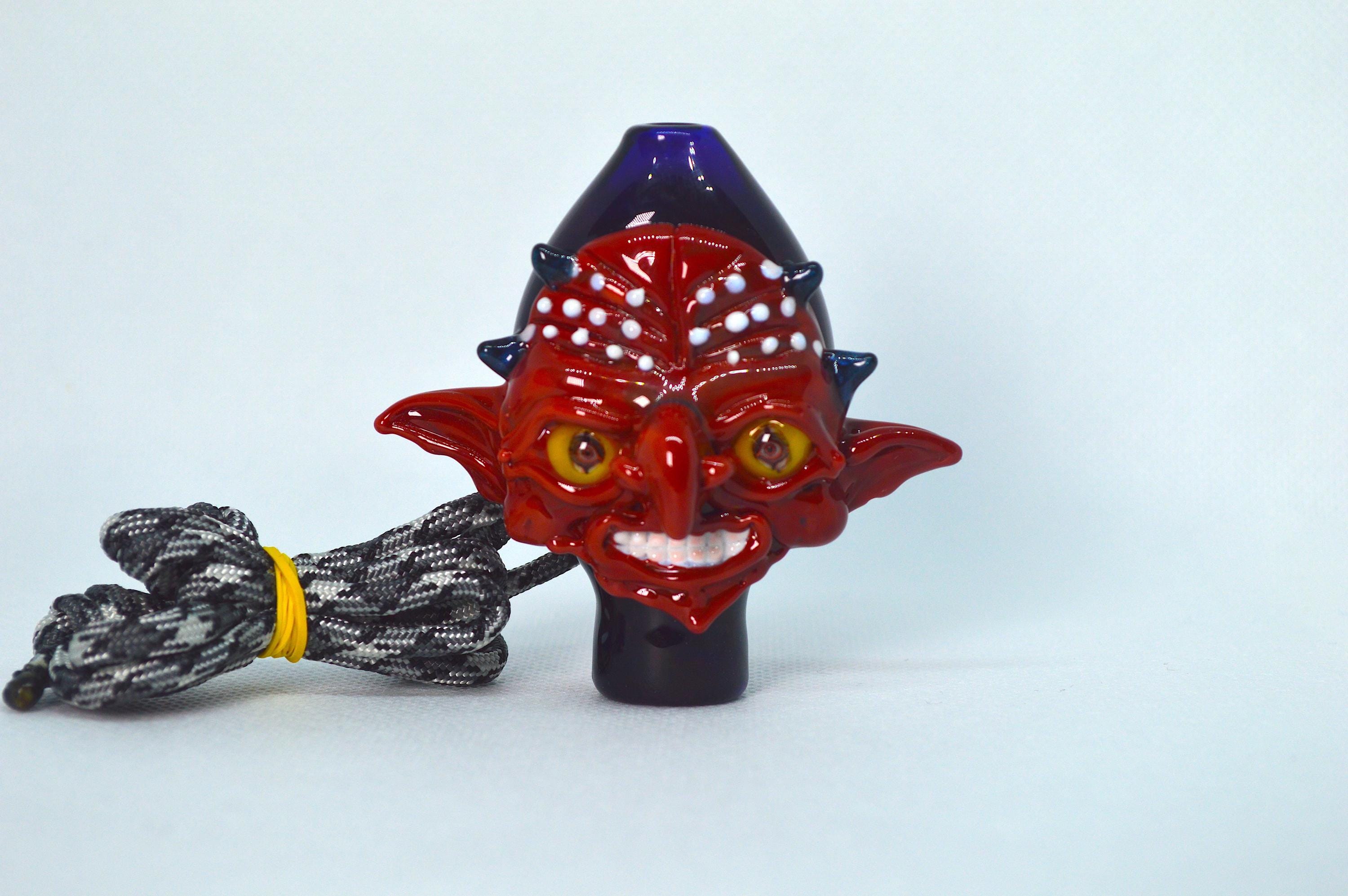 Handmade Glass Goblin Pendant Necklace - Flamecraft Fantasy Accessory