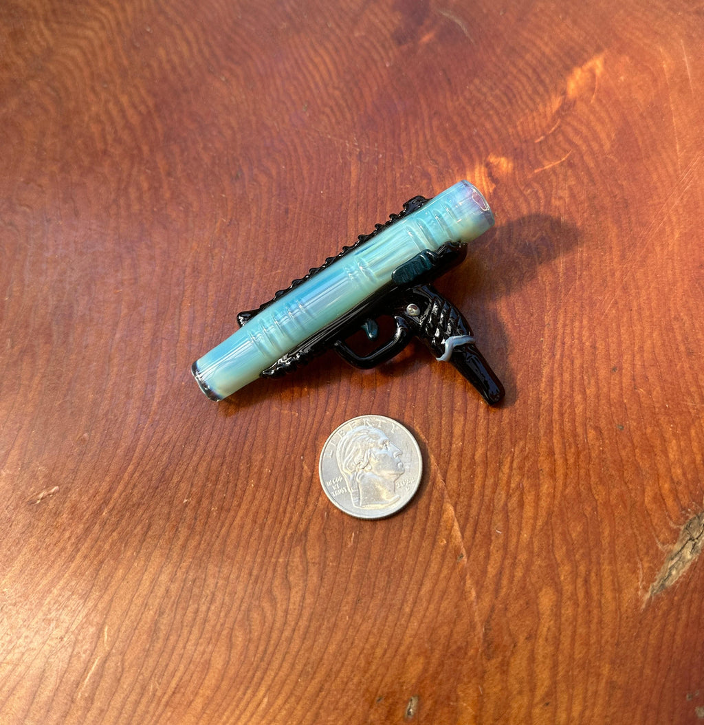 Gun (Handmade) - Glass Pendant Necklace