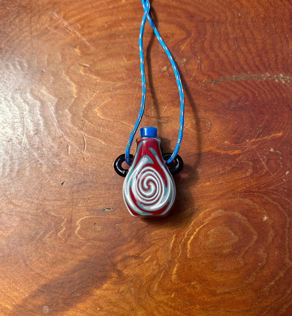 Mini Glass Vessel Pendant Necklace - Handcrafted Bottle Torchwork
