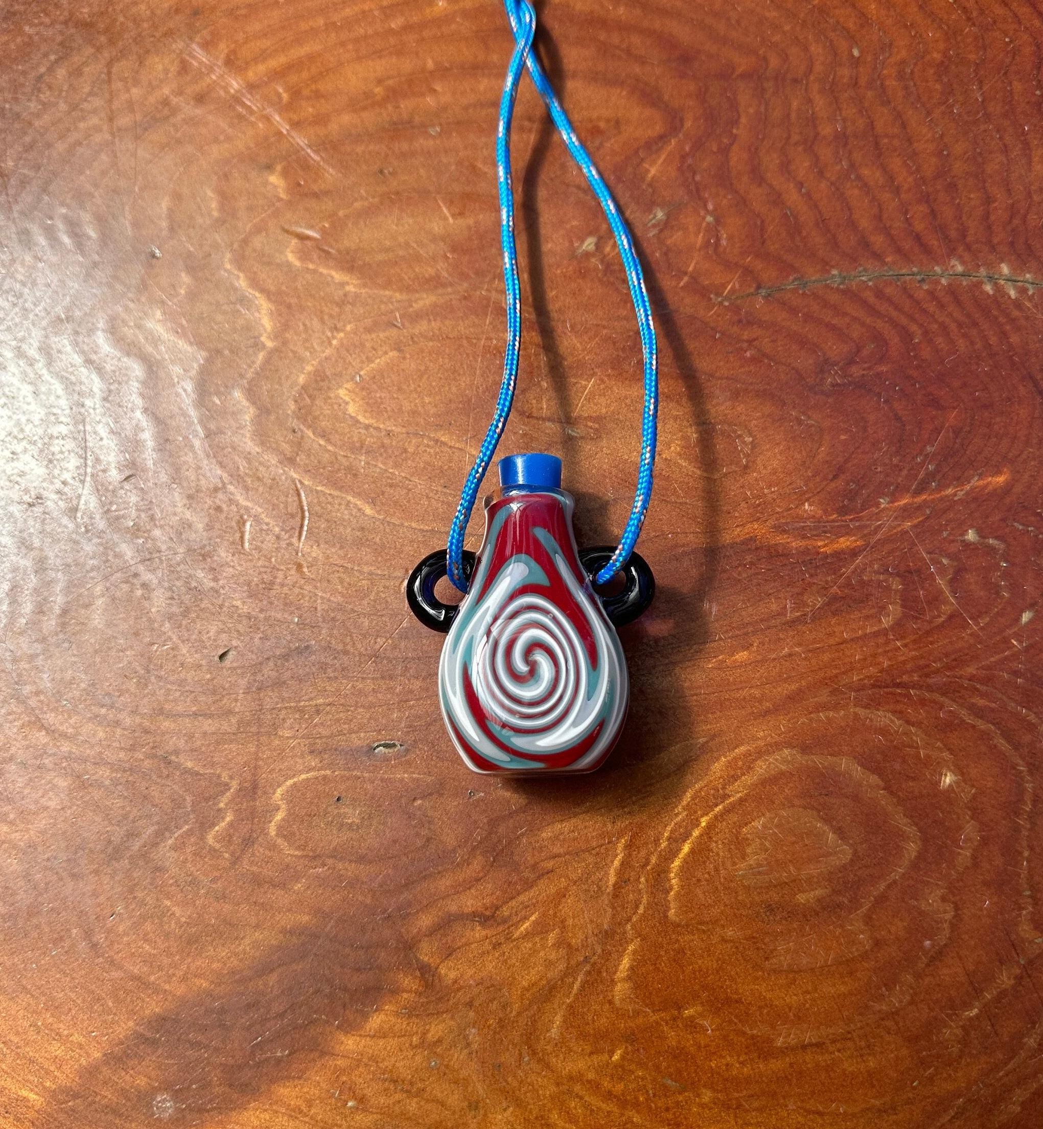 Mini Glass Vessel Pendant Necklace - Handcrafted Bottle Torchwork