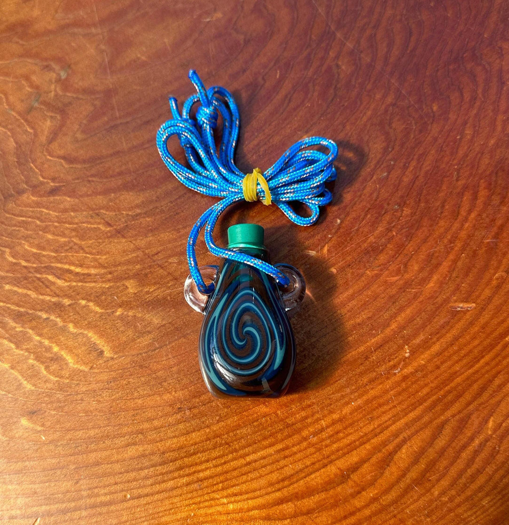 Mini Glass Pendant Necklace - Handcrafted Bottle