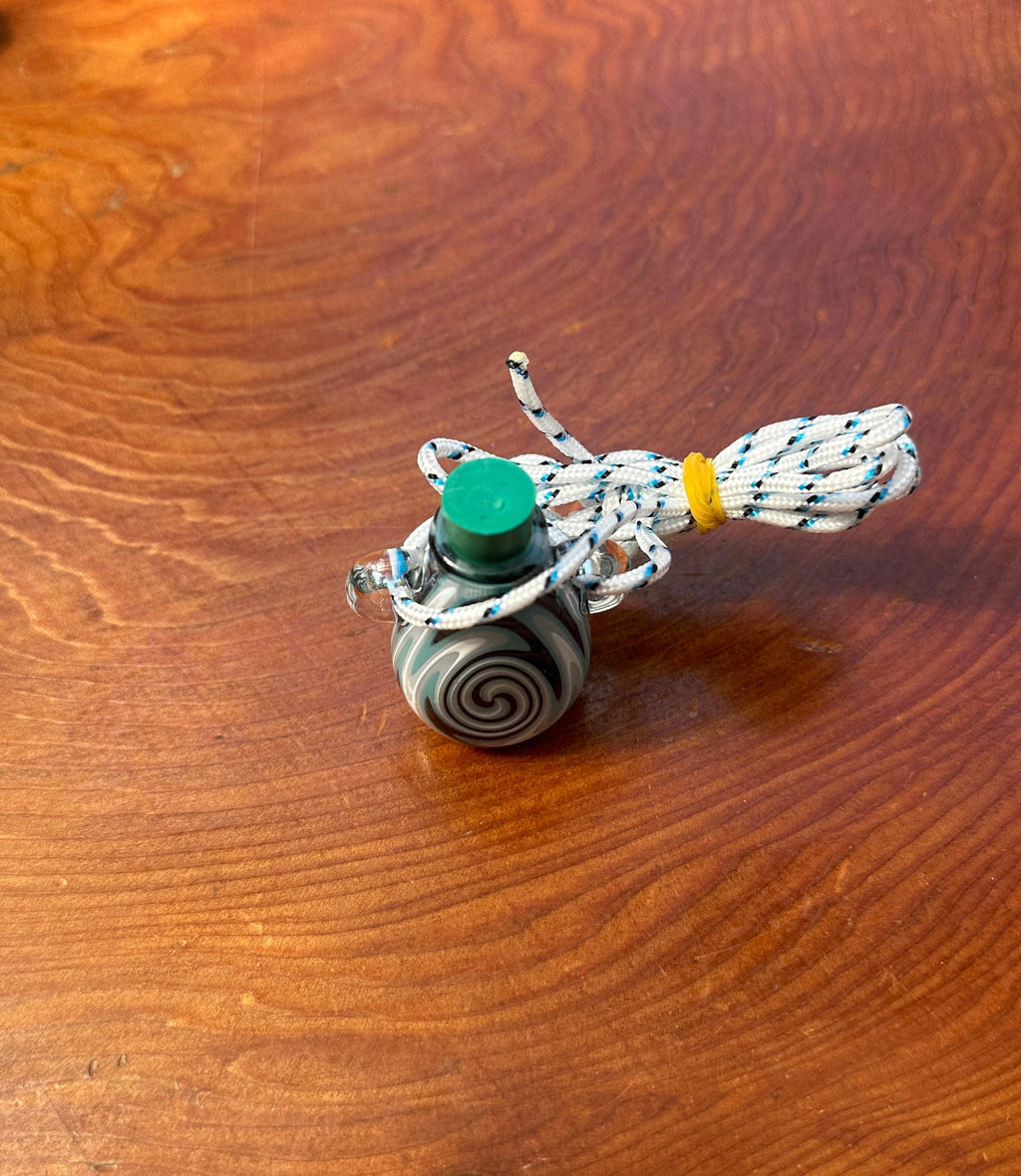 Tiny Glass Bottle Necklace - Handmade Pendant