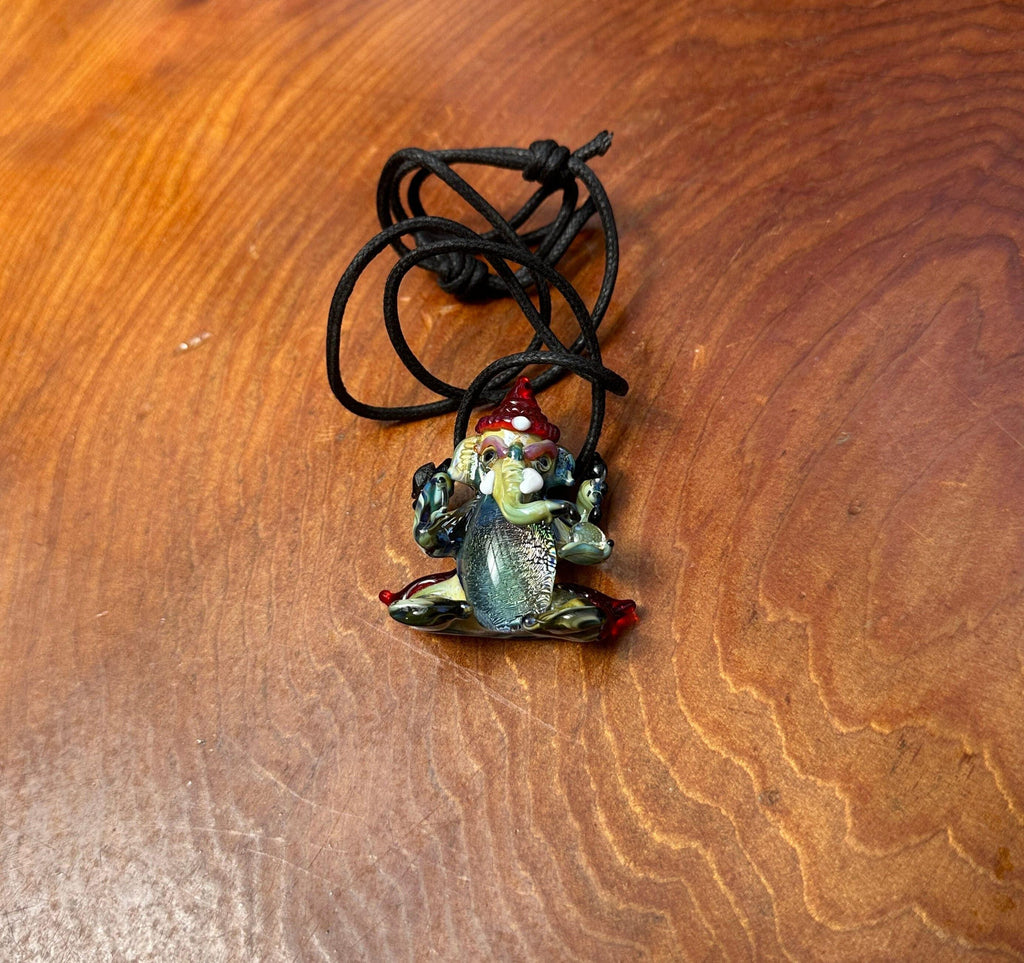 Ganesh - Glass Pendant Necklace Handcraft