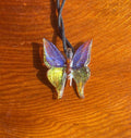 Glass Butterfly Necklace - Hand-Blown Butterfly Jewelry - Unique Birthday Gift - Anniversary Gift for Her - Artisan Torchwork Pendant