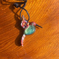 Glass Hummingbird Necklace - Hand-Blown Hummingbird Jewelry - Unique Gift for Her - Artisan Glass Pendant - Colorful Bird Necklace