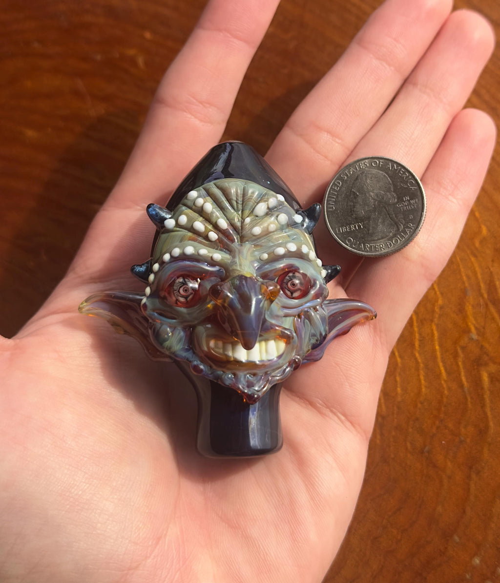 Goblin Pendant Necklace - Functional Glass Jewelry - Witchy And Fantasy Inspired Accessory - Perfect For Halloween - Unique Gift - Halloween