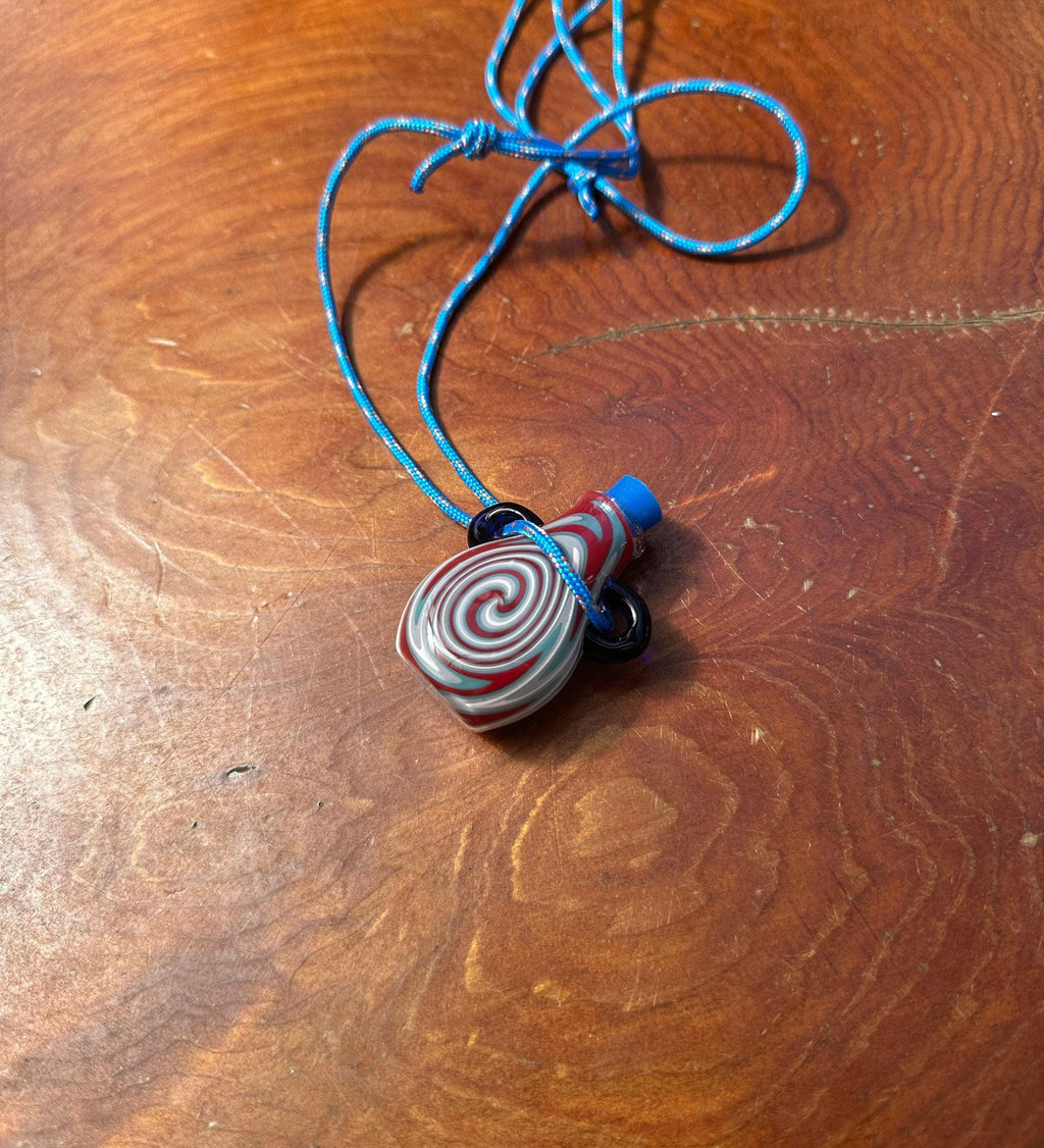 Mini Glass Vessel Pendant Necklace - Handcrafted Bottle Torchwork
