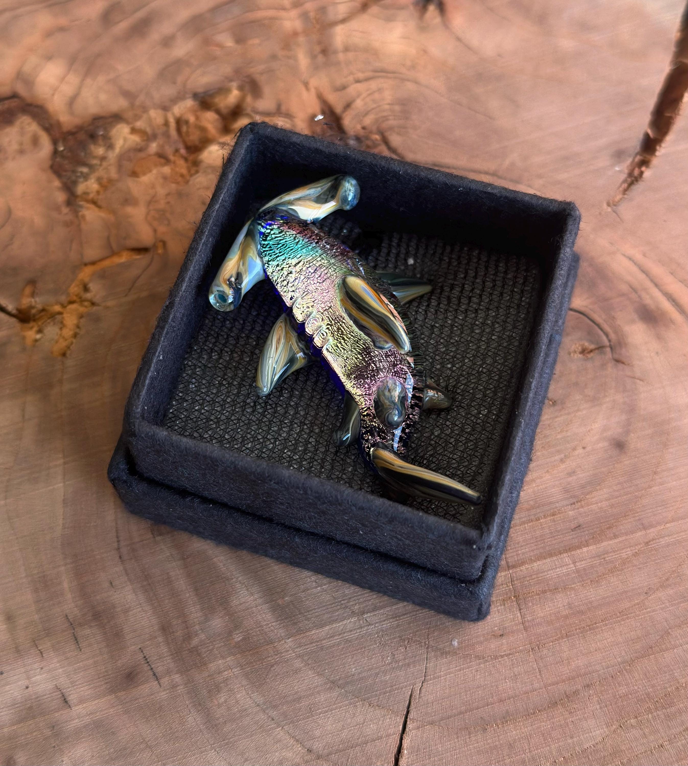 Handmade Blown Glass Hammerhead Shark Necklace – Ocean Jewelry