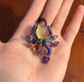 Octopus Necklace - Handmade Blown Glass Octopus Pendant - Unique Sea Creature Jewelry - Ocean-Inspired Necklace - Artisan Glass Art