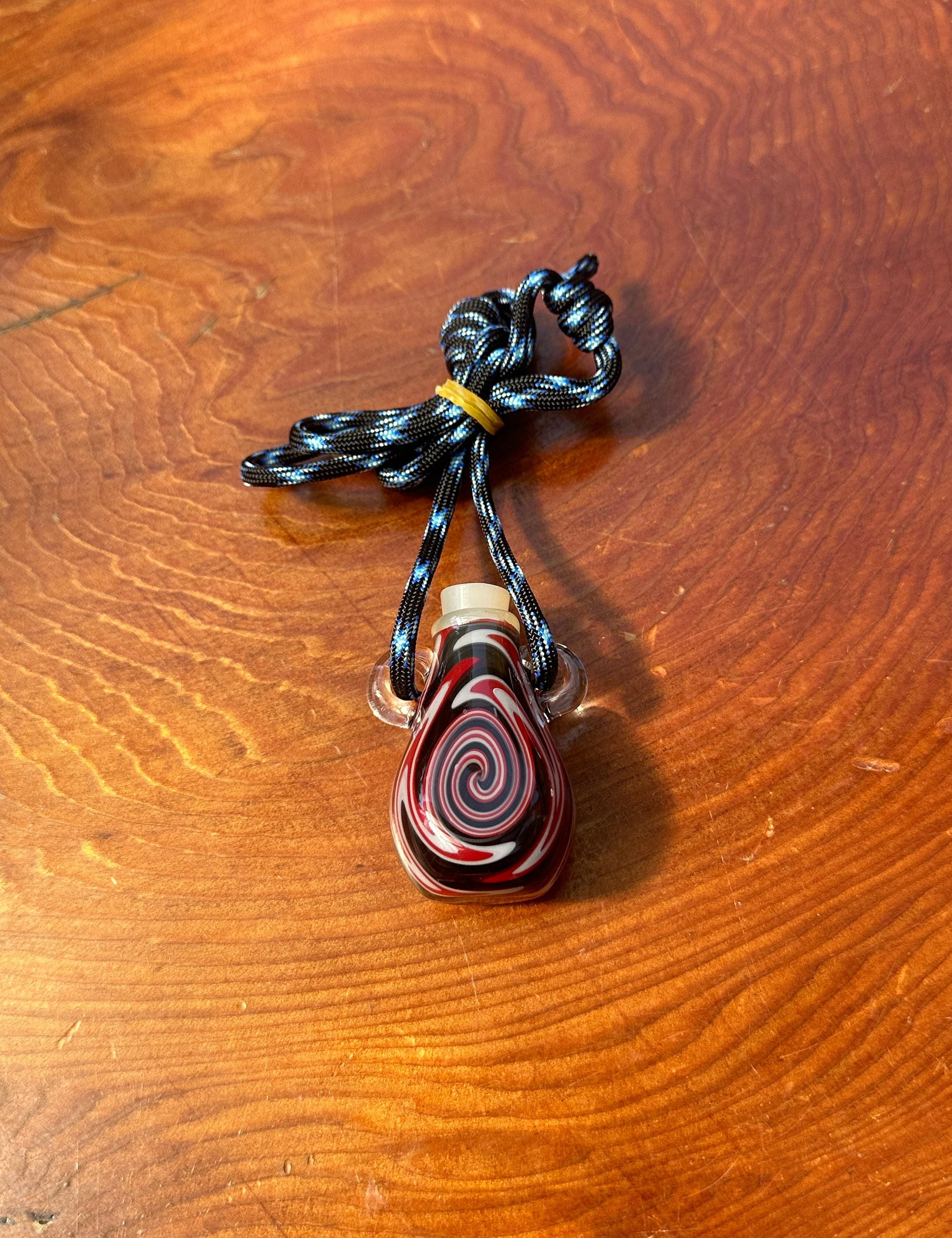 Handcrafted Glass Bottle Pendant - Unique Necklace