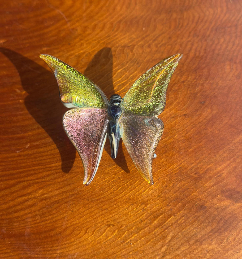 Glass Butterfly Sculpture - Torchwork - Handmade