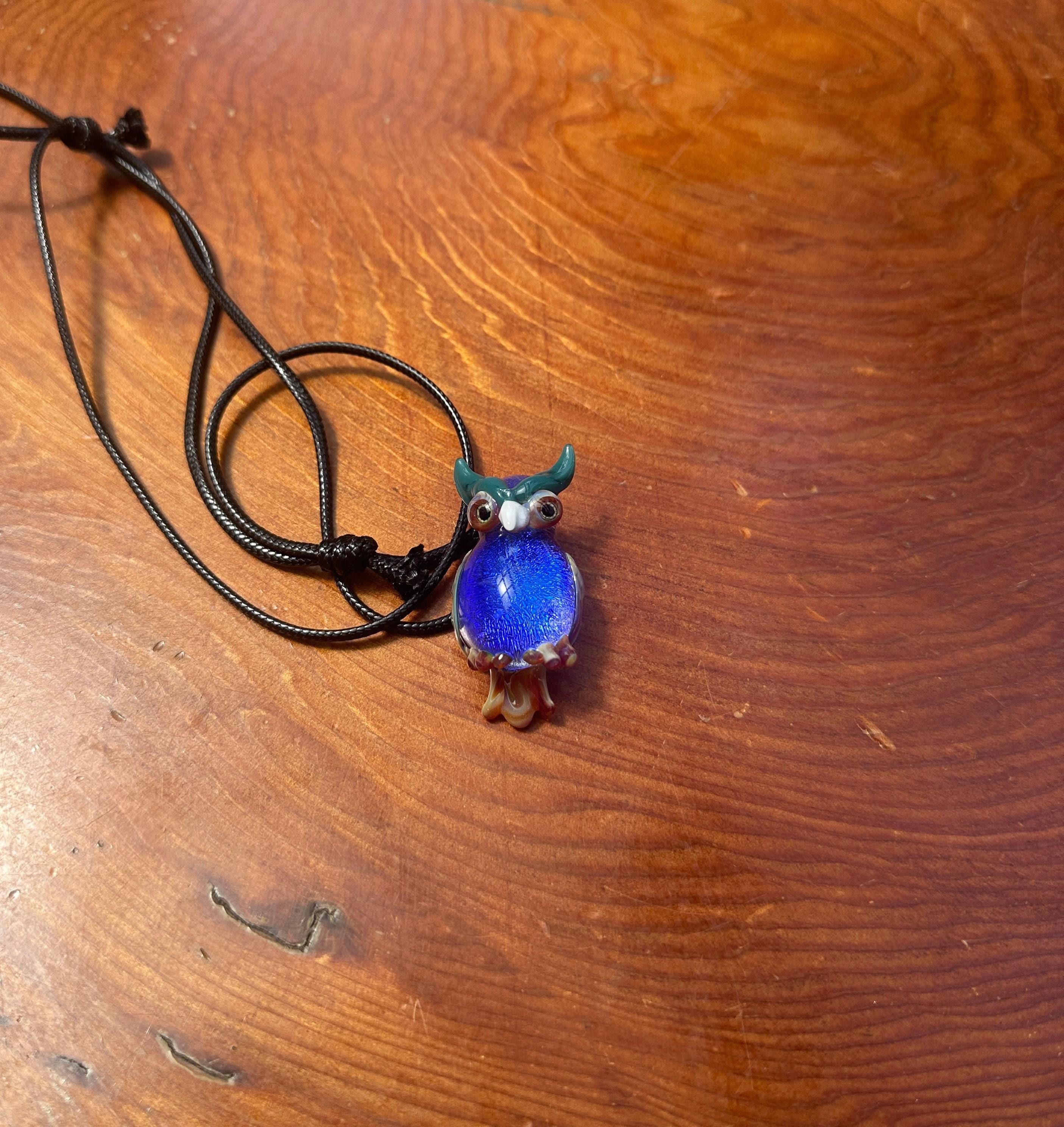 Owl - Glass Pendant Necklace