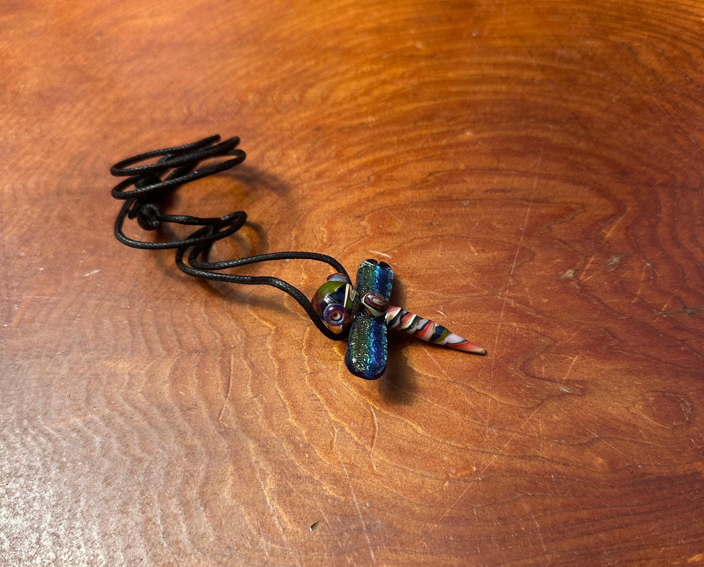 Dragonfly - Glass Pendant Necklace Lampwork