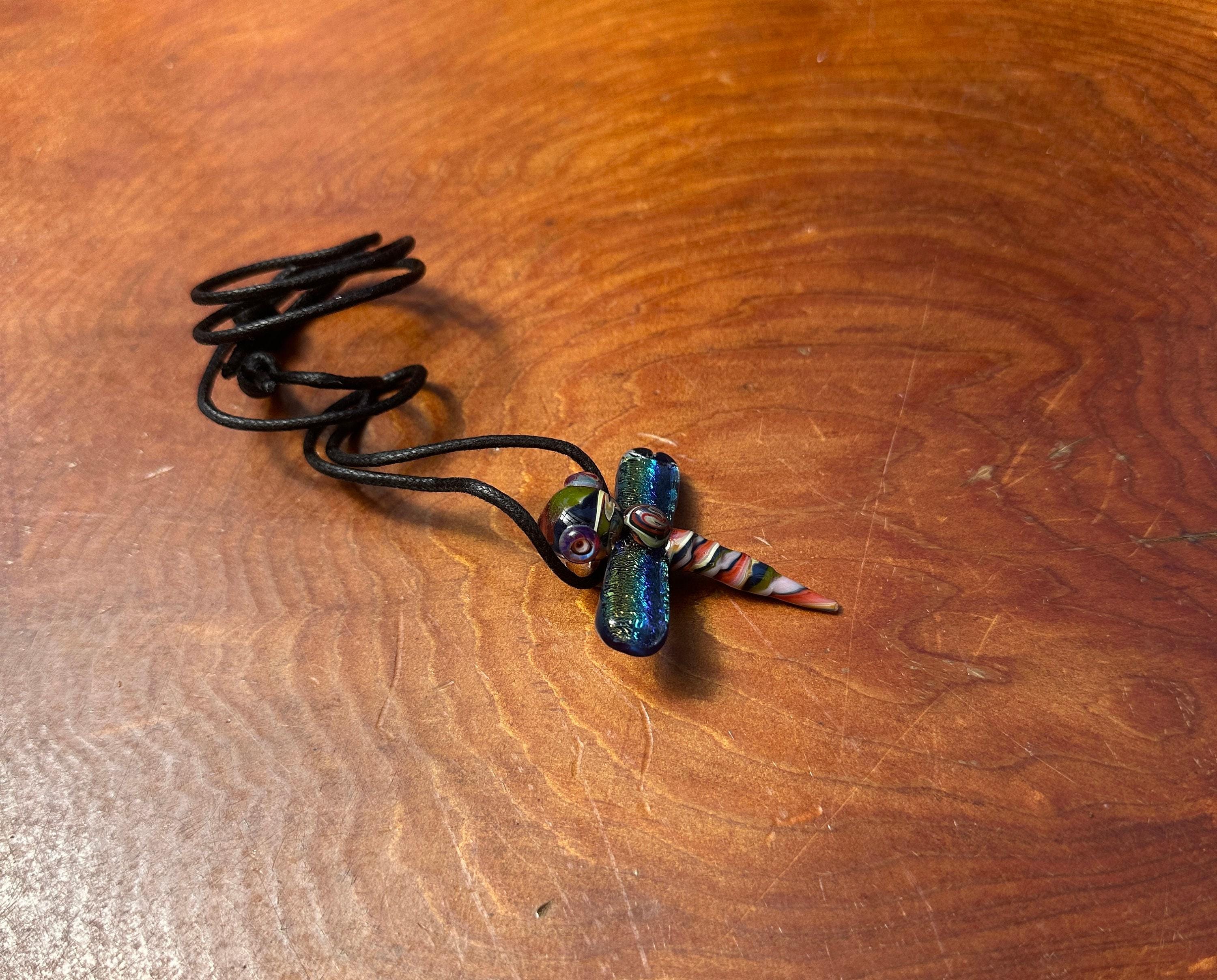 Dragonfly - Glass Pendant Necklace Lampwork