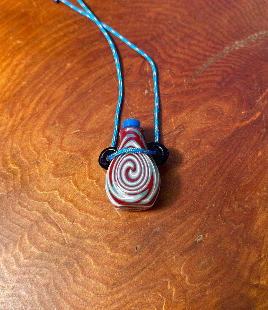 Mini Glass Vessel Pendant Necklace - Handcrafted Bottle Torchwork