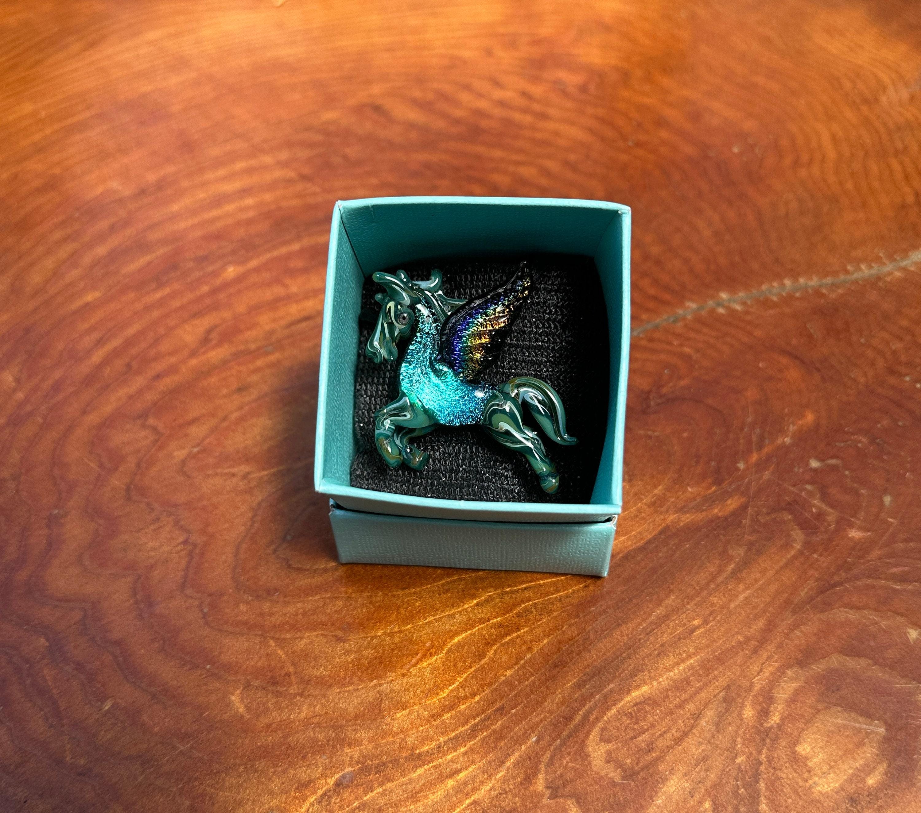 Glass Unicorn Necklace - Unicorn Pendant - Birthday Gift For Her - Anniversary Gift - Handblown Unicorn Glass Jewelry - Torchwork