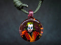 Handmade Glass Joker Pendant Necklace - Torchwork - Unique Character Jewelry