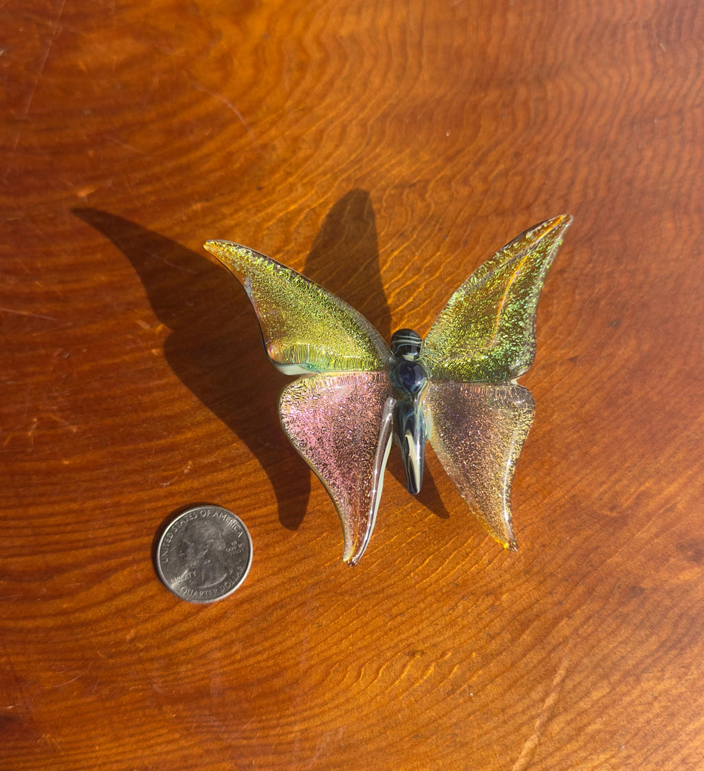 Glass Butterfly Sculpture - Torchwork - Handmade