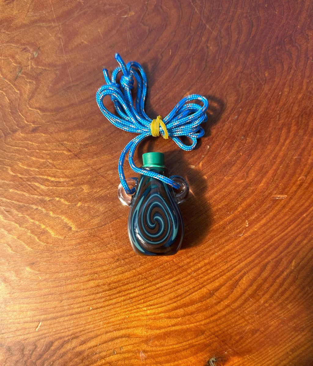 Mini Glass Pendant Necklace - Handcrafted Bottle