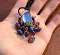 Octopus Necklace - Handmade Blown Glass Octopus Pendant - Unique Sea Creature Jewelry - Ocean-Inspired Necklace - Artisan Glass Art