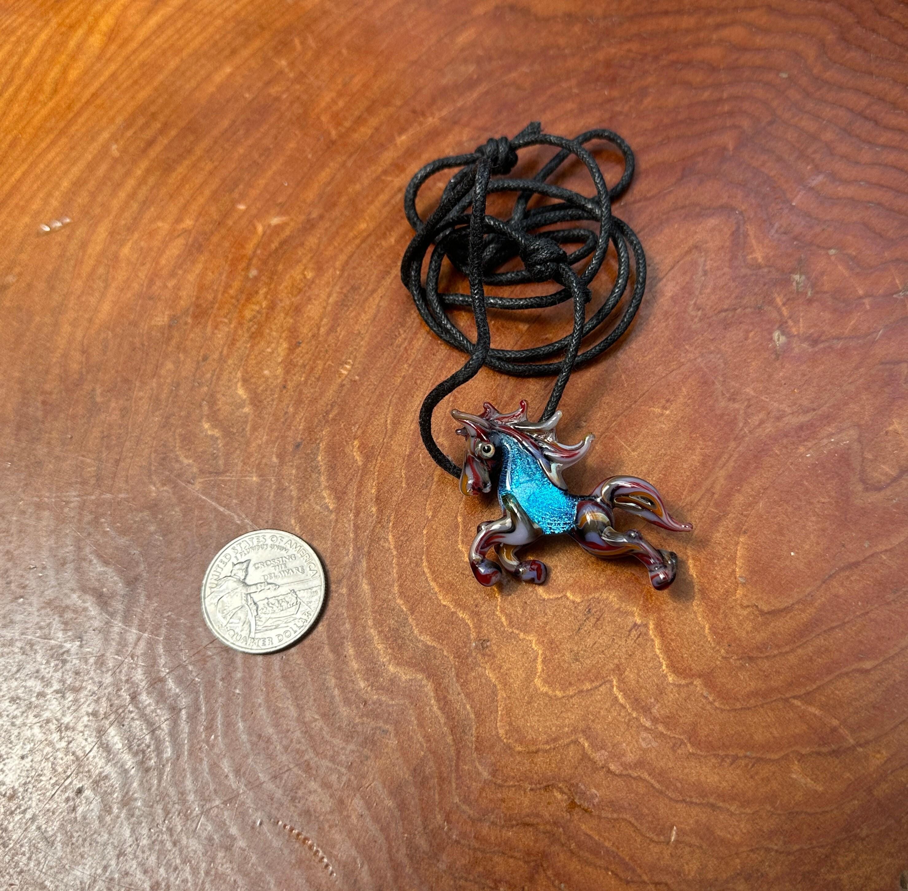 Horse - Glass Pendant Necklace Torchwork