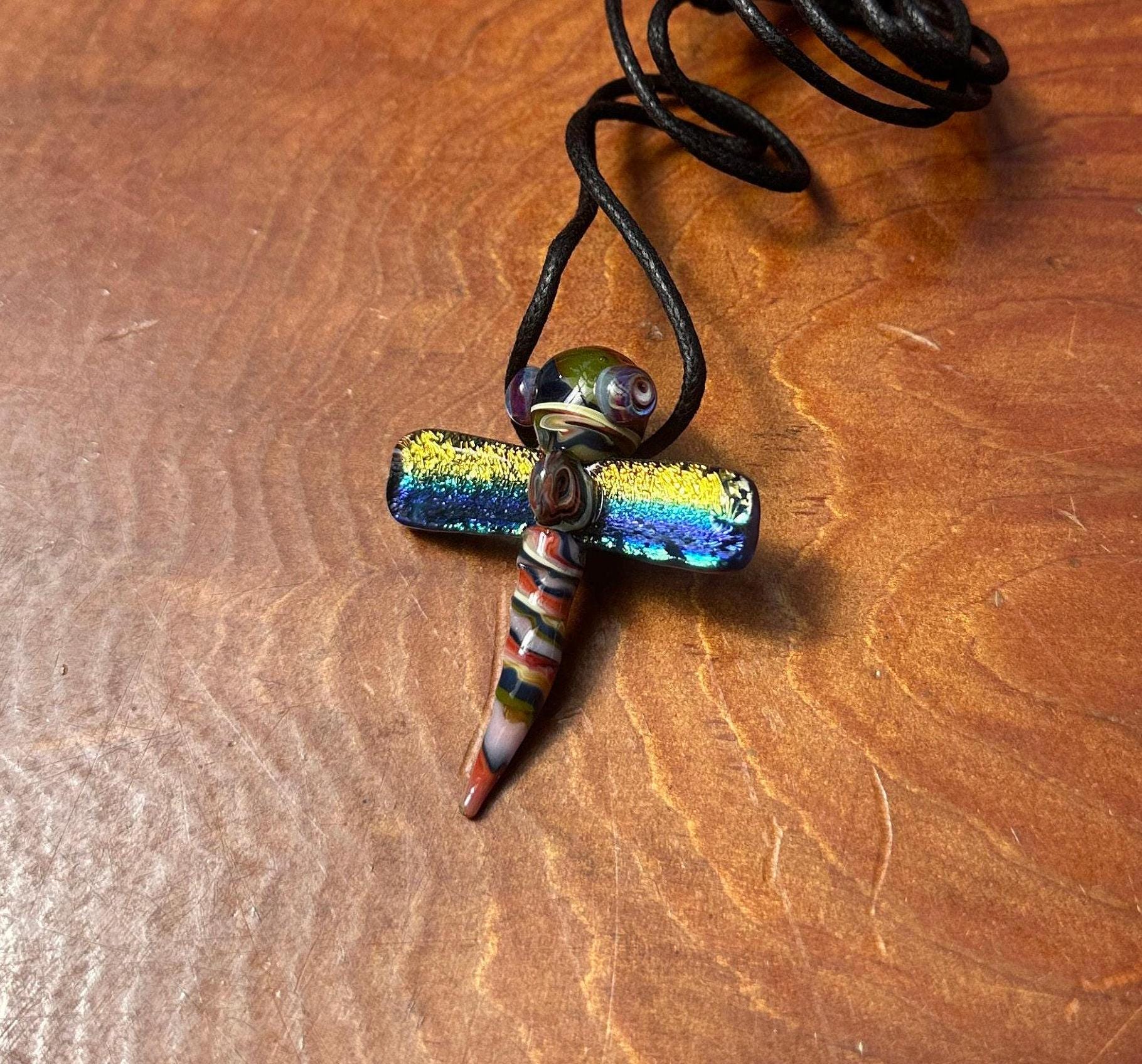 Dragonfly - Glass Pendant Necklace Lampwork