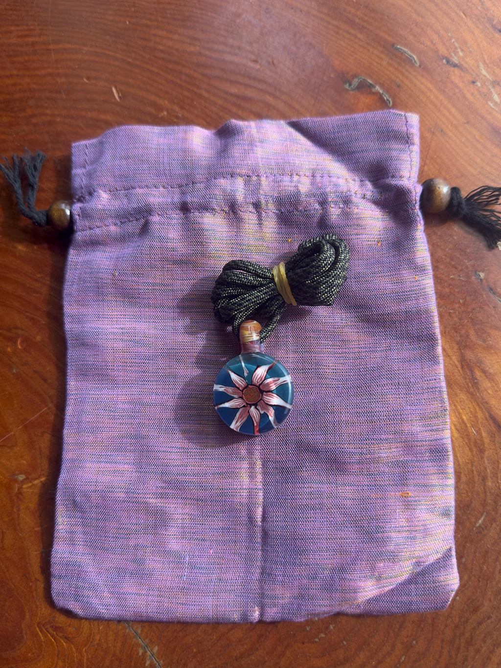 Glass Sun Flower Necklace - Handmade Torchwork Pendant - Unique Floral Jewelry - Gift for Her - Statement Necklace - Artisan Glass Art