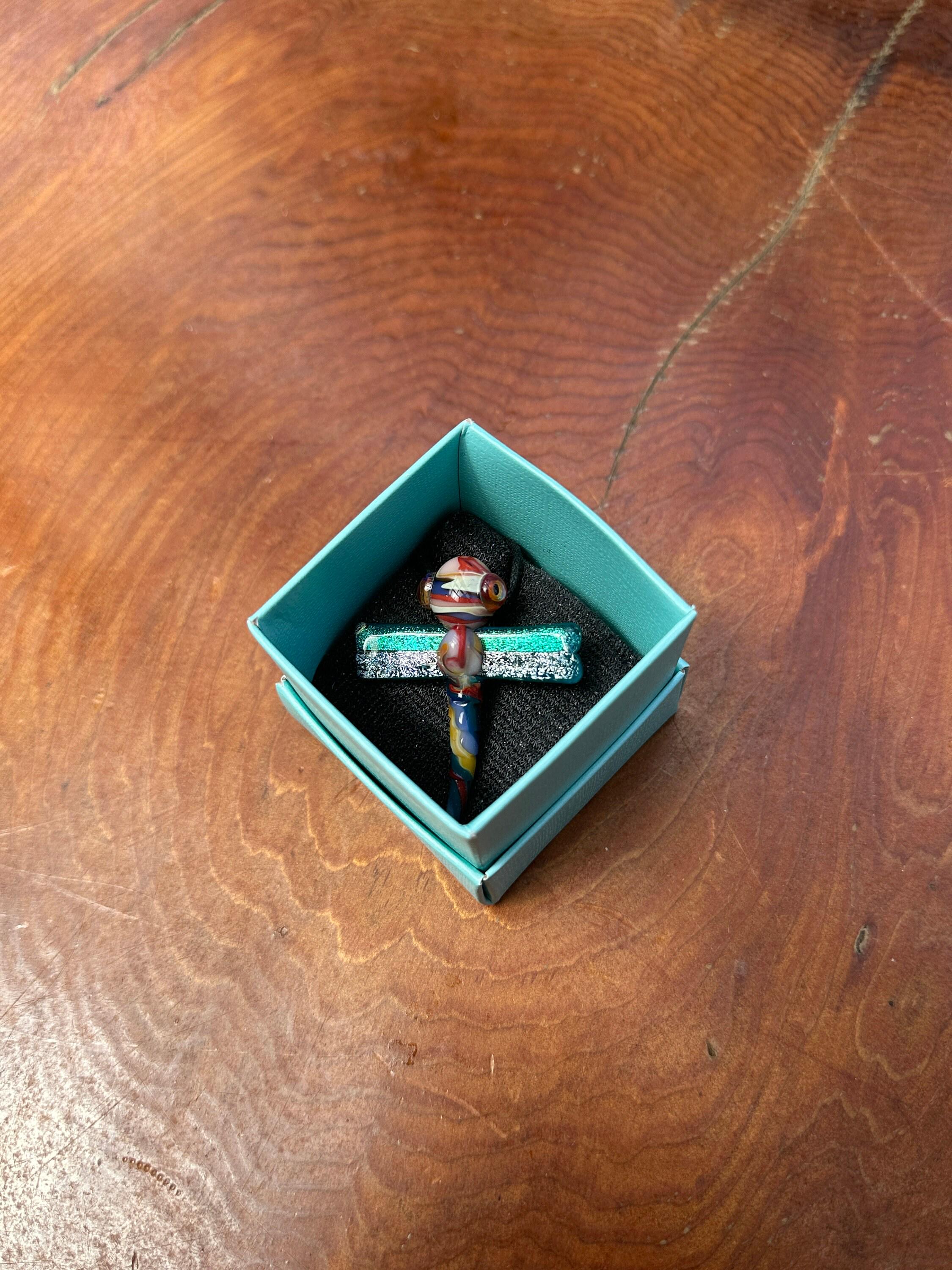Dragonfly - Glass Pendant Necklace Handmade
