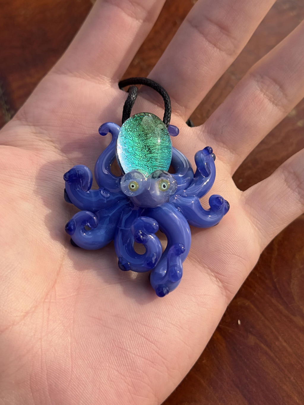 Octopus Necklace - Handmade Blown Glass Octopus Pendant - Unique Sea Creature Jewelry - Ocean-Inspired Necklace - Artisan Glass Art