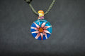 Glass Sun Flower Necklace - Handmade Torchwork Pendant - Unique Floral Jewelry - Gift for Her - Statement Necklace - Artisan Glass Art