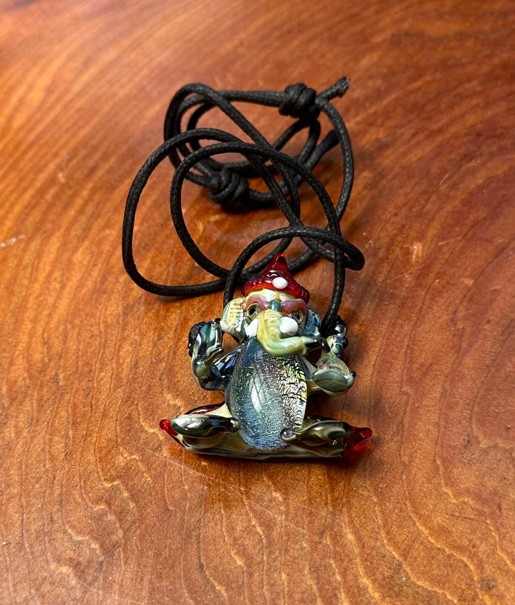 Ganesh - Glass Pendant Necklace Handcraft