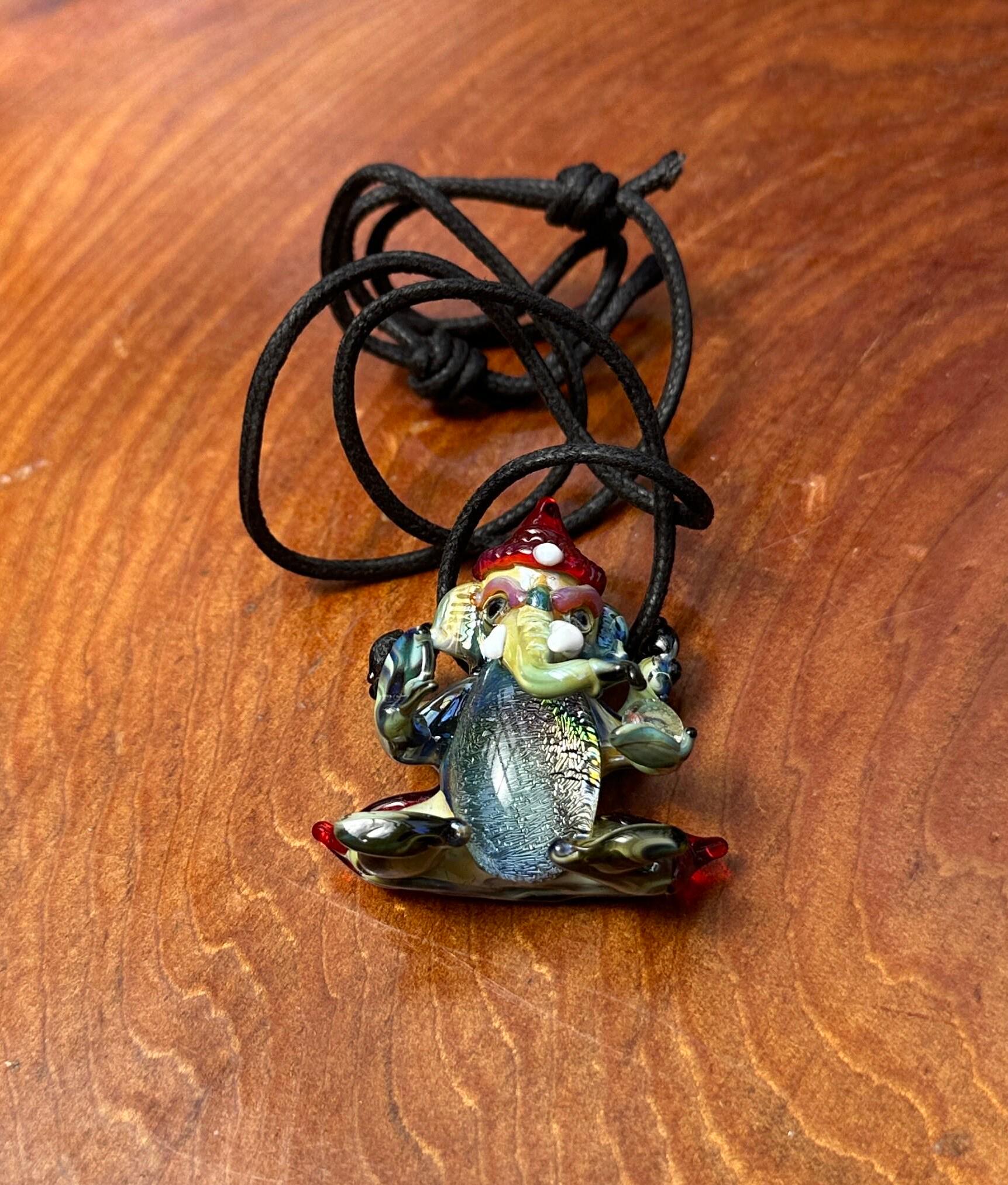 Ganesh - Glass Pendant Necklace Handcraft