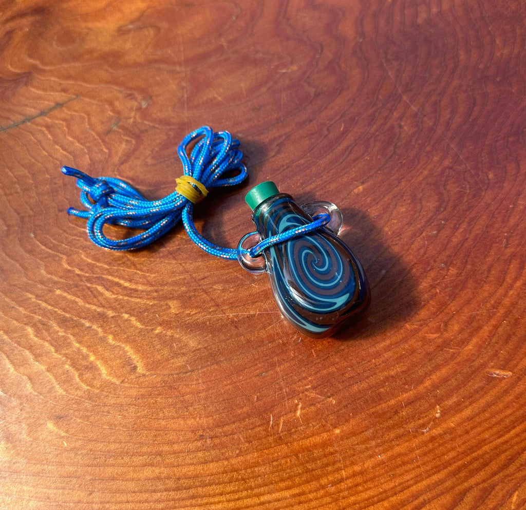 Mini Glass Pendant Necklace - Handcrafted Bottle