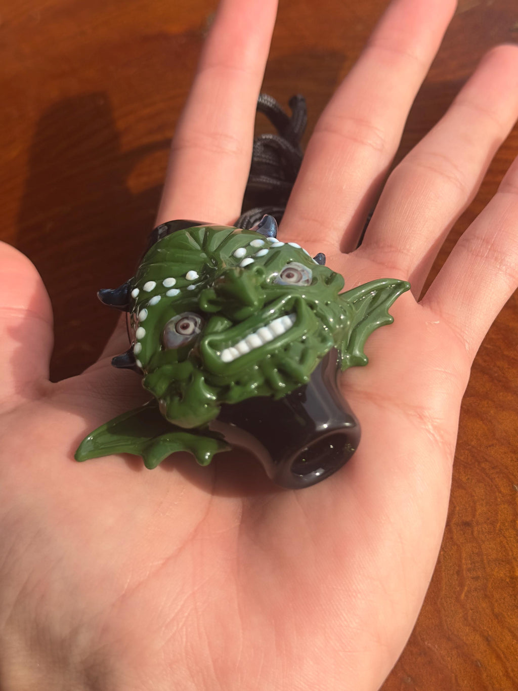 Goblin Pendant Necklace - Functional Glass Jewelry - Witchy And Fantasy Inspired Accessory - Perfect For Halloween - Unique Gift - Halloween