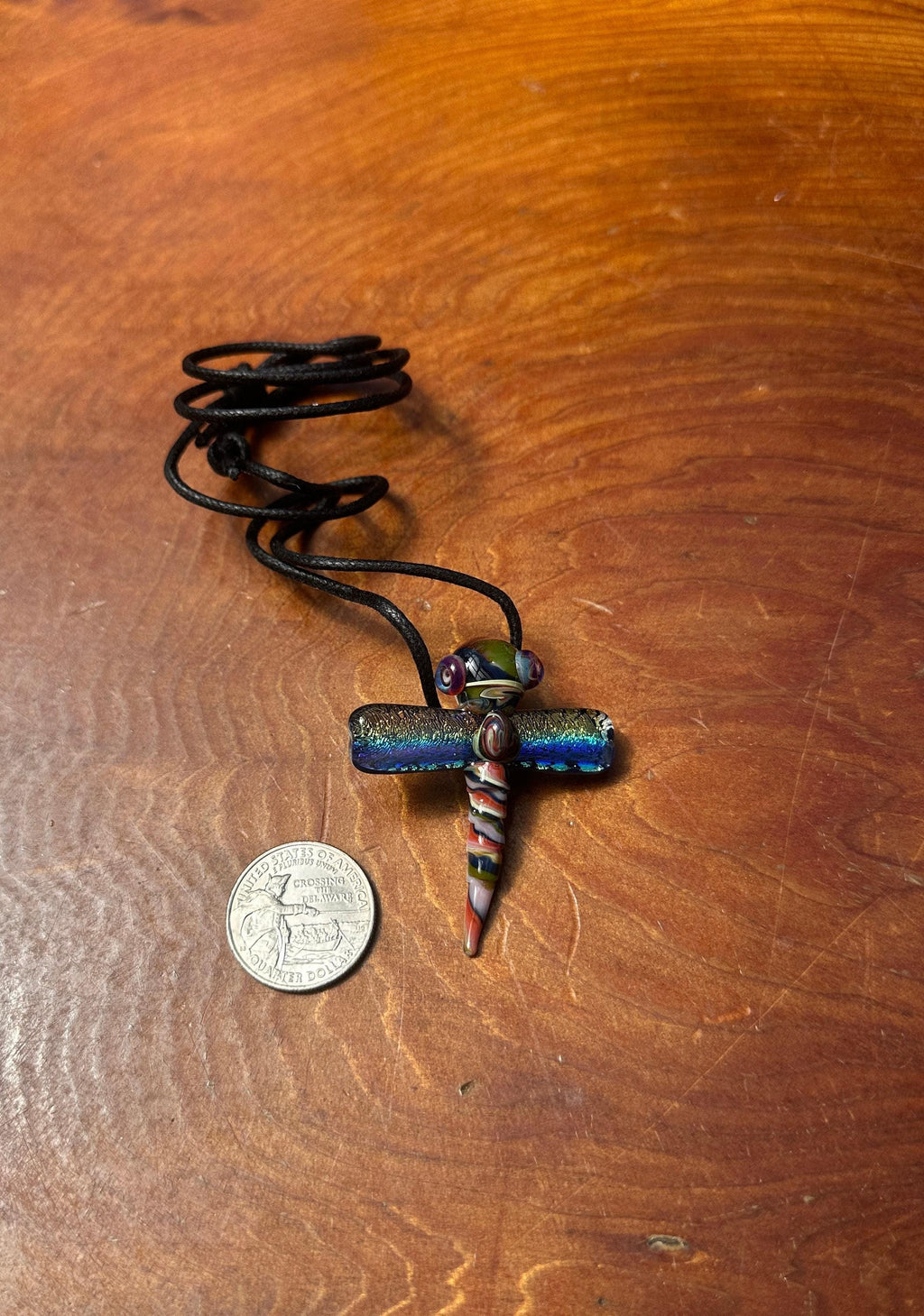 Dragonfly - Glass Pendant Necklace Lampwork