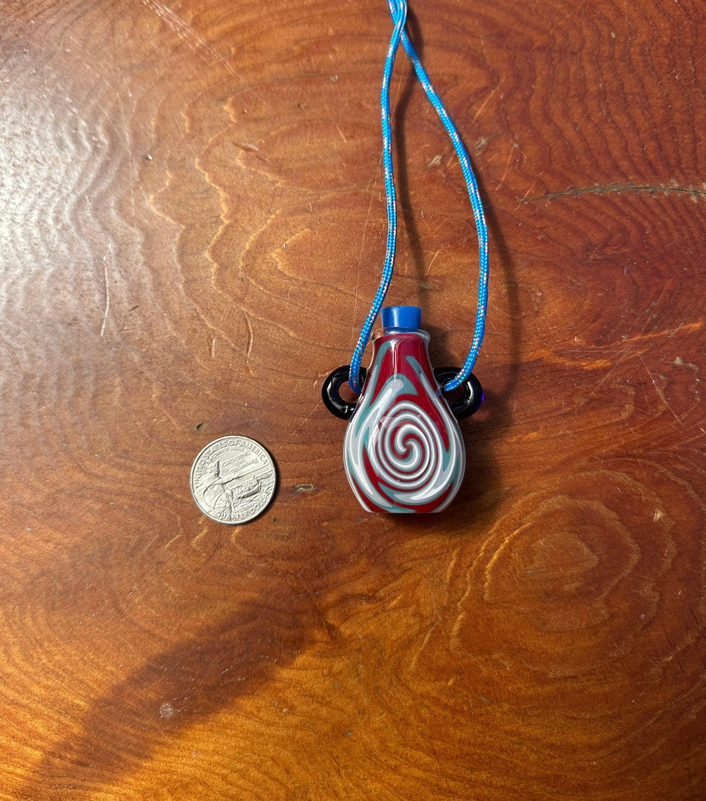 Mini Glass Vessel Pendant Necklace - Handcrafted Bottle Torchwork