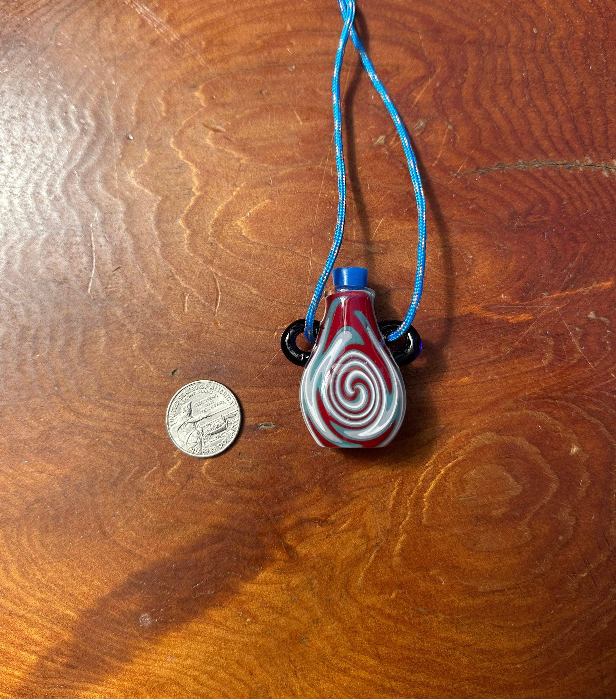 Mini Glass Vessel Pendant Necklace - Handcrafted Bottle Torchwork