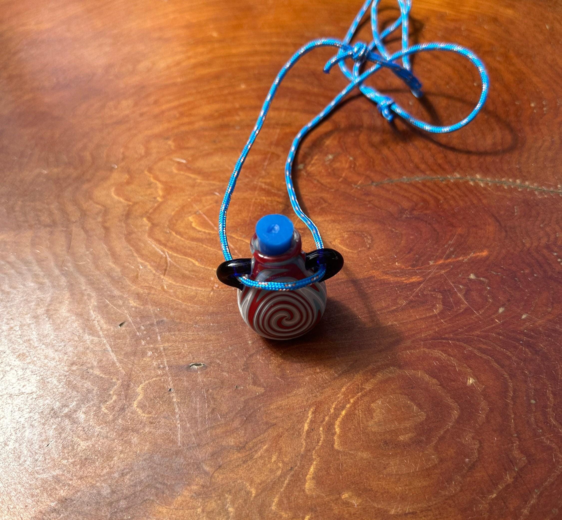 Mini Glass Vessel Pendant Necklace - Handcrafted Bottle Torchwork