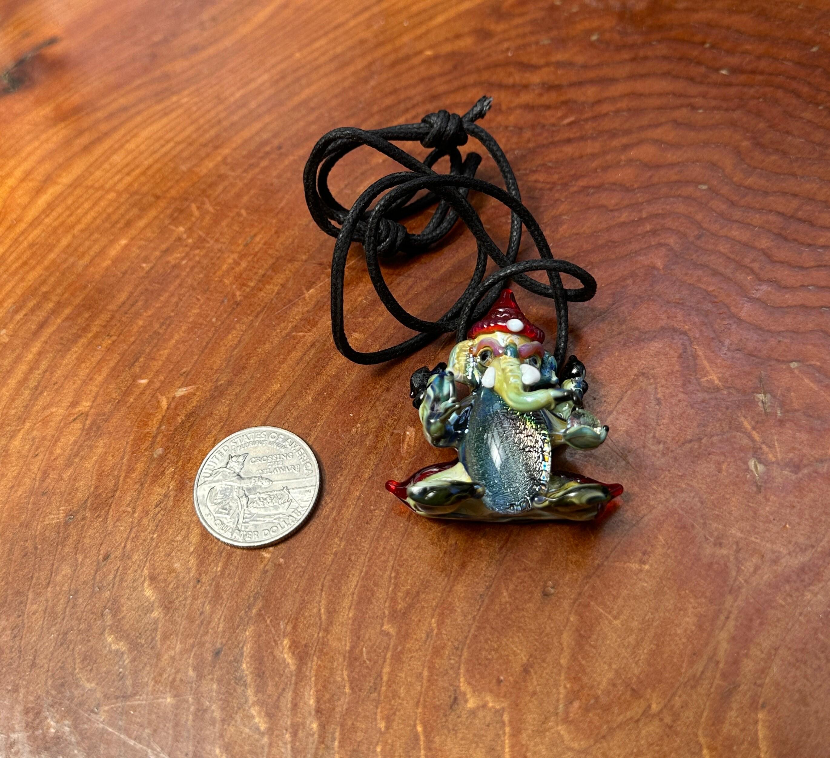 Ganesh - Glass Pendant Necklace Handcraft