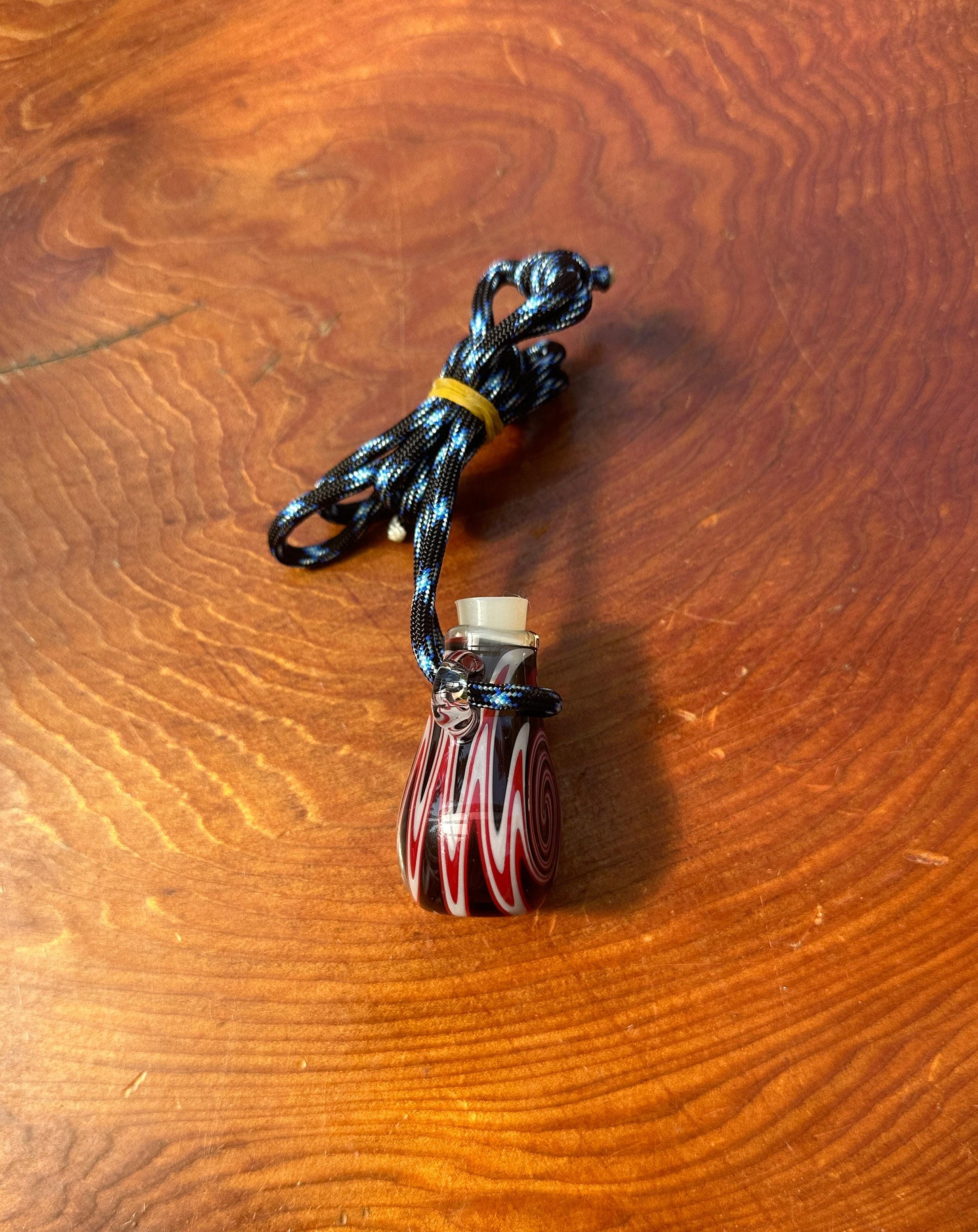 Handcrafted Glass Bottle Pendant - Unique Necklace