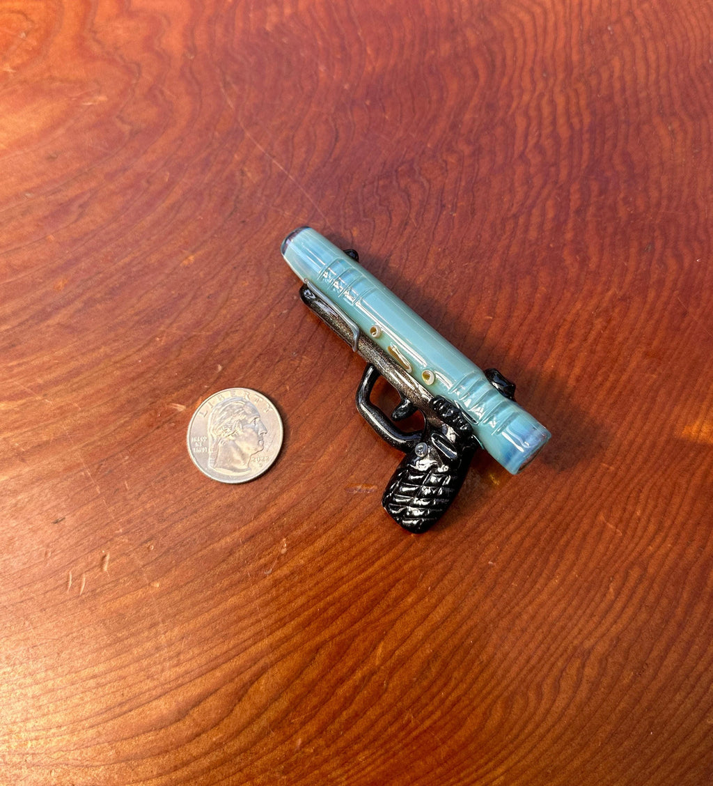 Boro Gun - Glass Pendant Necklace