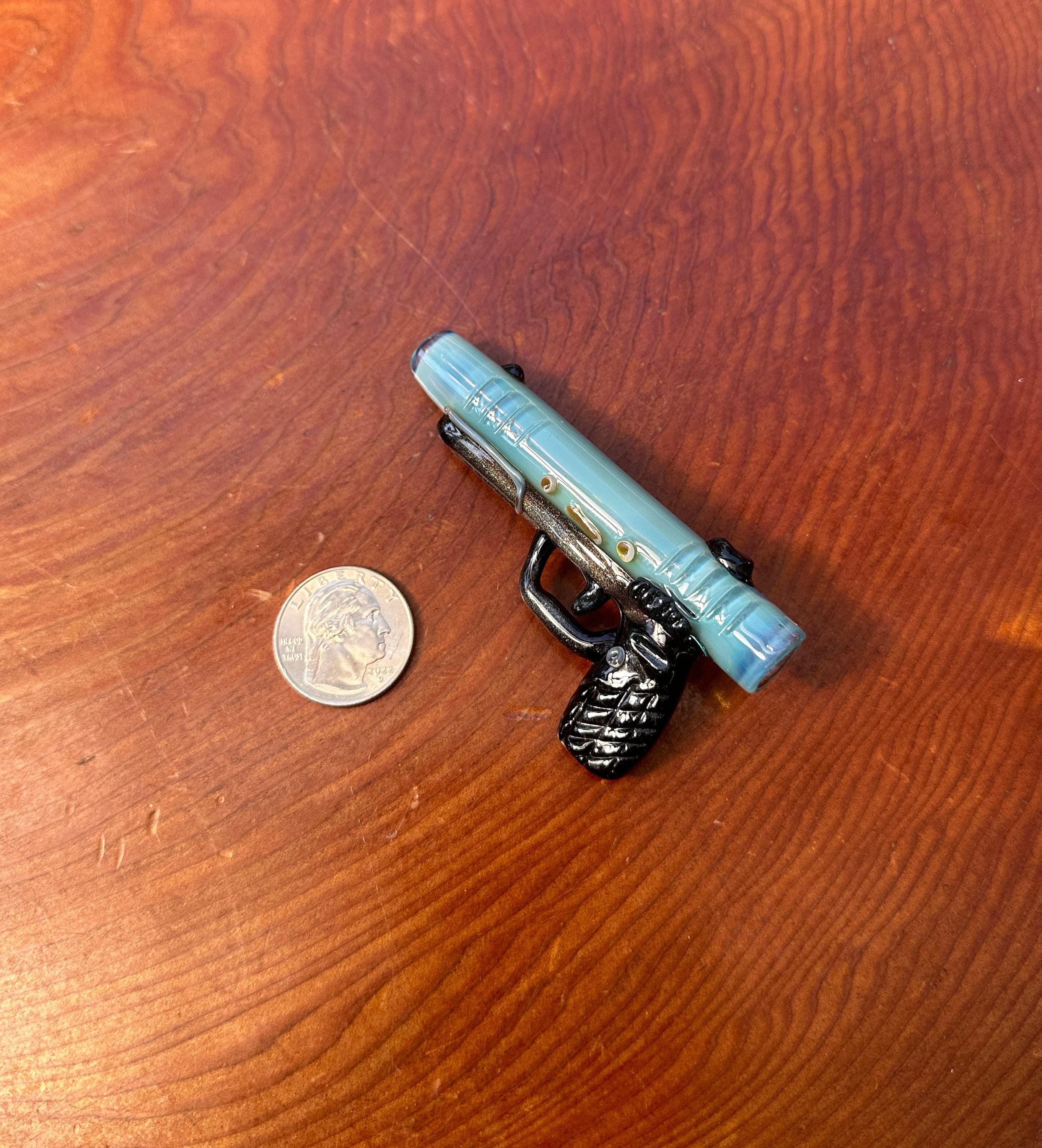 Boro Gun - Glass Pendant Necklace