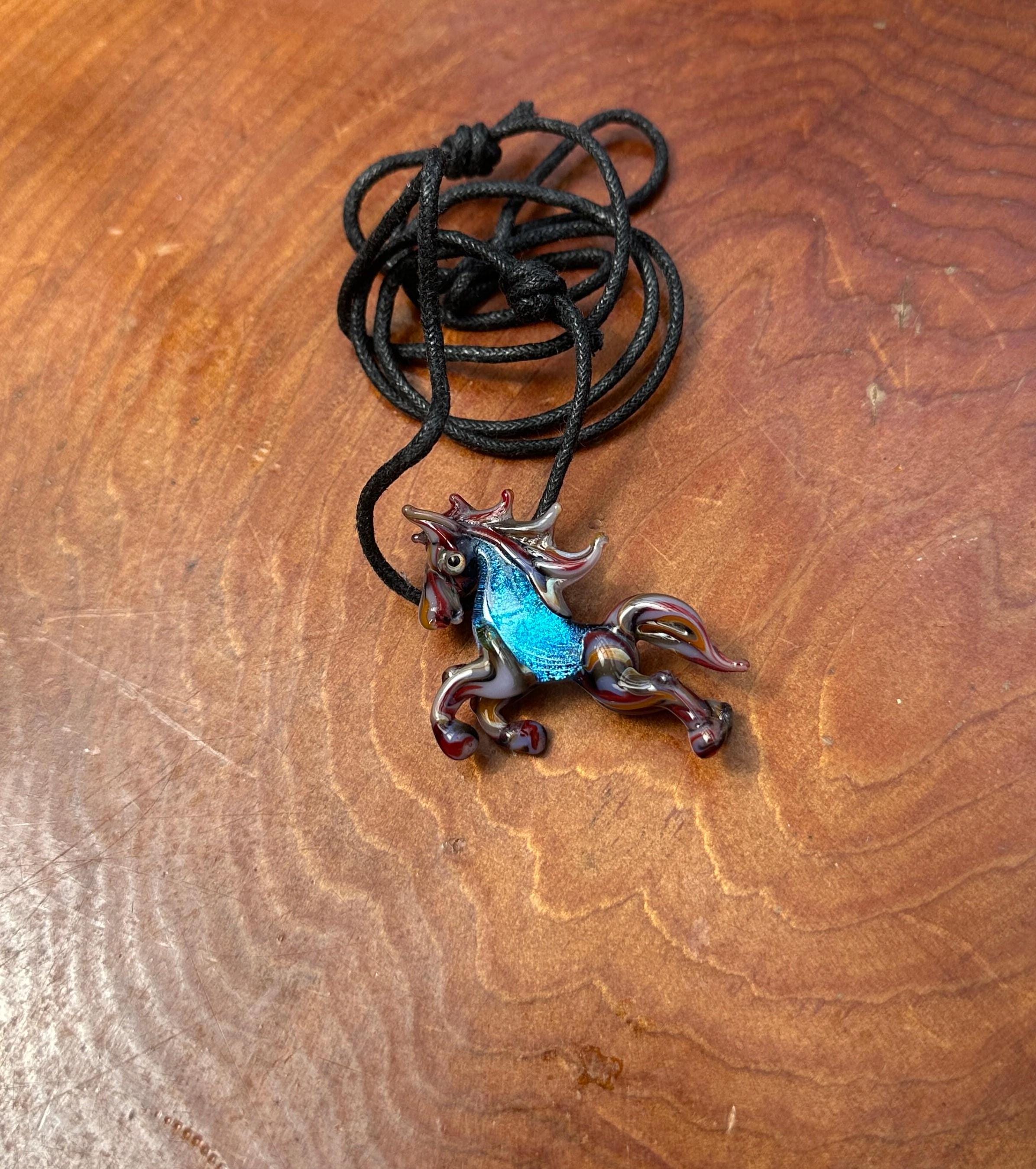 Horse - Glass Pendant Necklace Torchwork