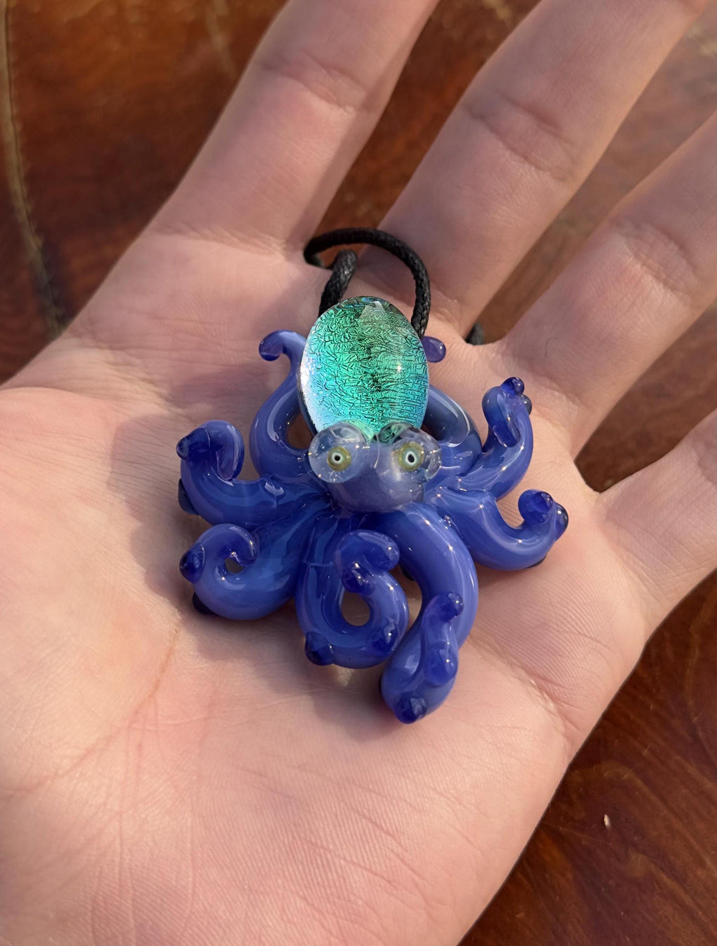 Octopus Necklace - Handmade Blown Glass Octopus Pendant - Unique Sea Creature Jewelry - Ocean-Inspired Necklace - Artisan Glass Art