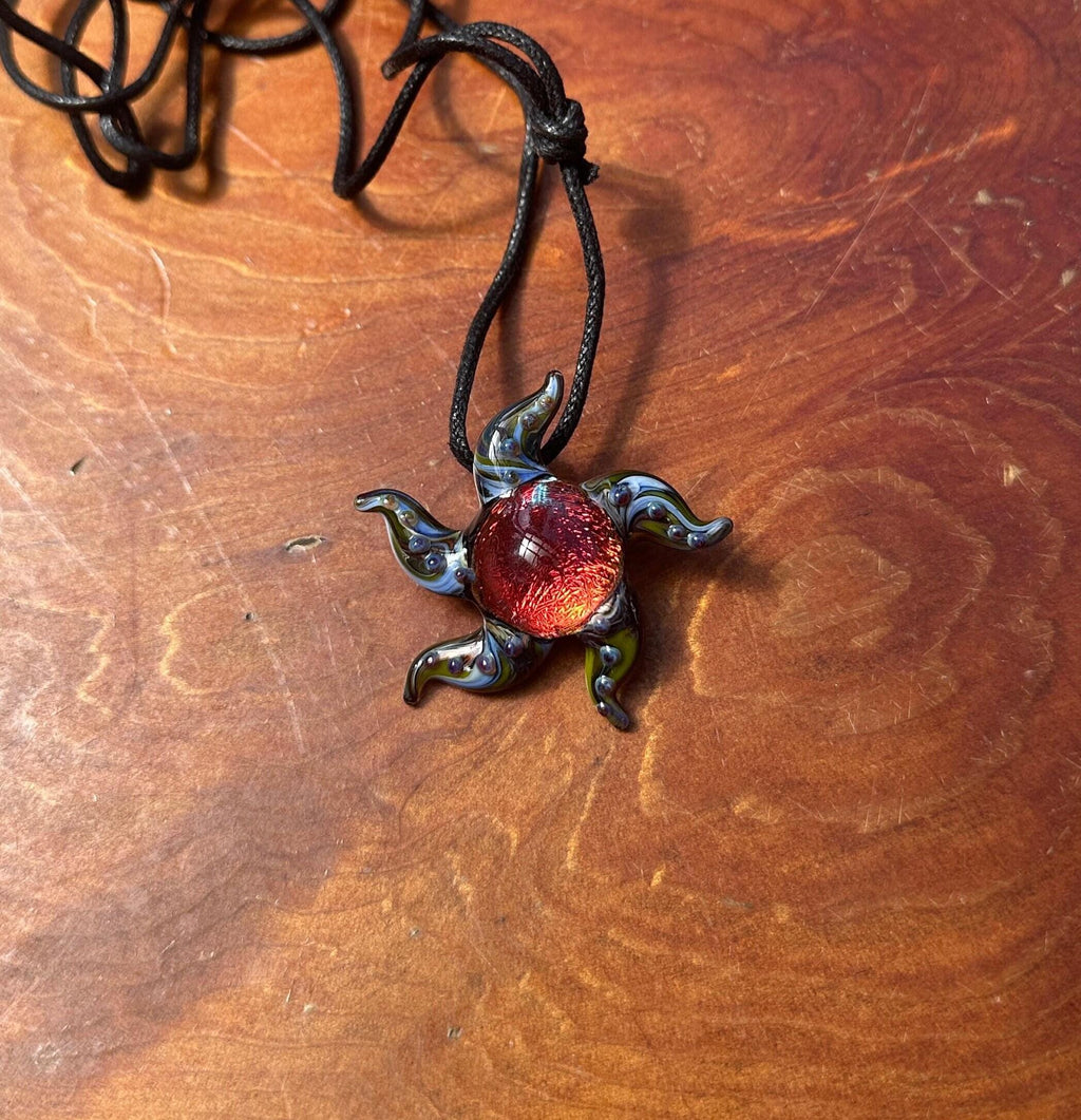 Starfish - Glass Pendant Necklace Craftwork