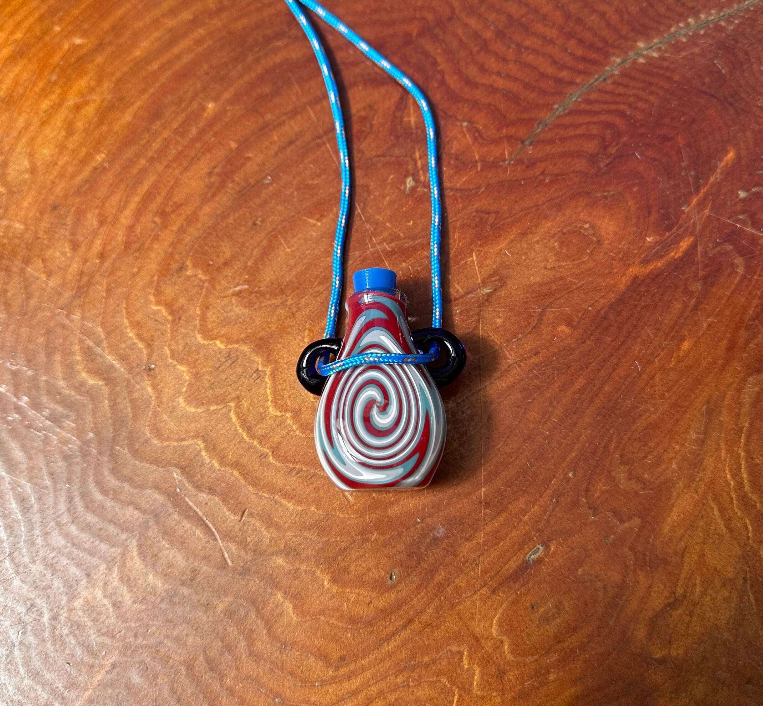 Mini Glass Vessel Pendant Necklace - Handcrafted Bottle Torchwork