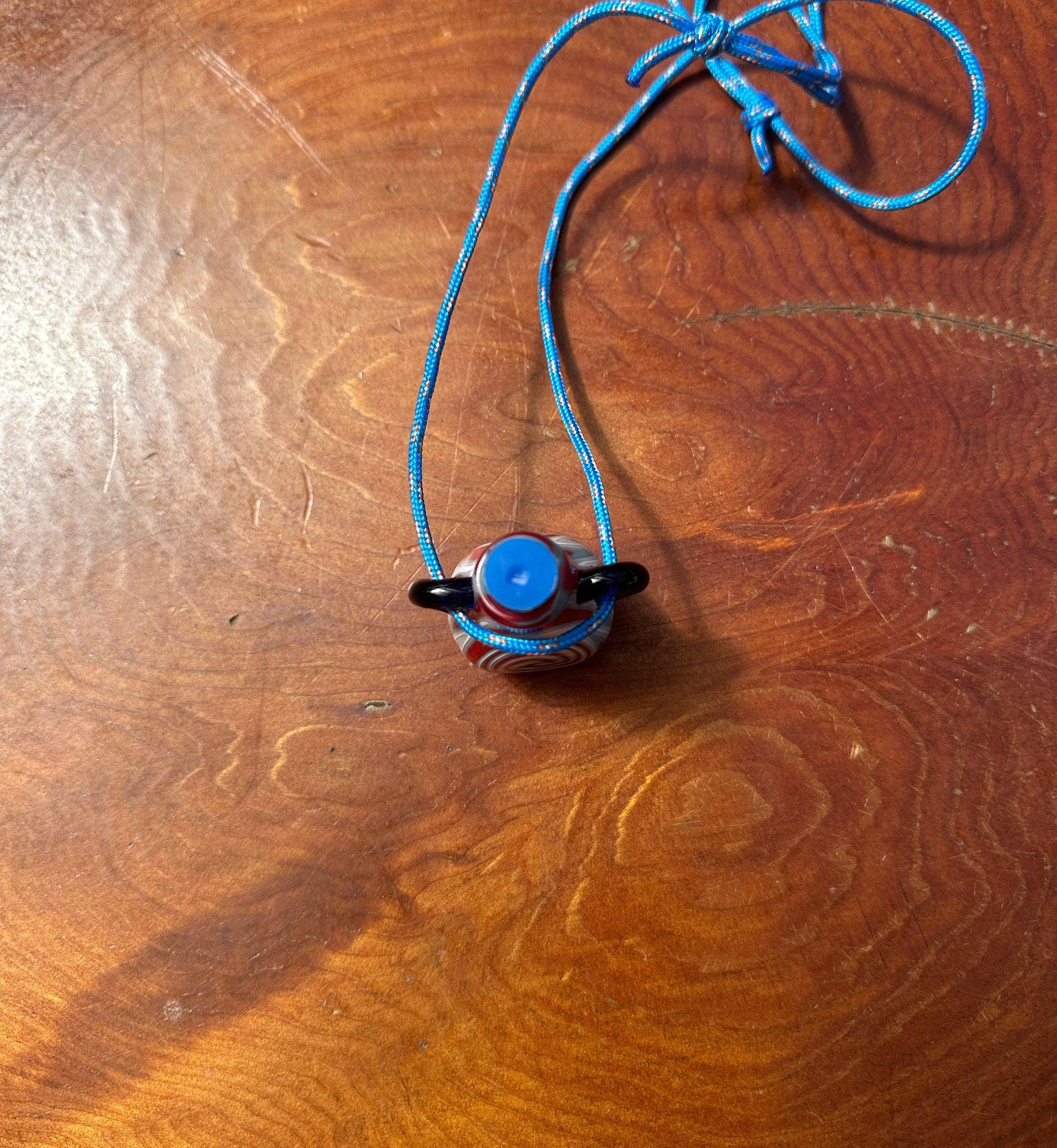Mini Glass Vessel Pendant Necklace - Handcrafted Bottle Torchwork