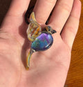 Glass Hummingbird Necklace - Hand-Blown Hummingbird Jewelry - Unique Gift for Her - Artisan Glass Pendant - Colorful Bird Necklace