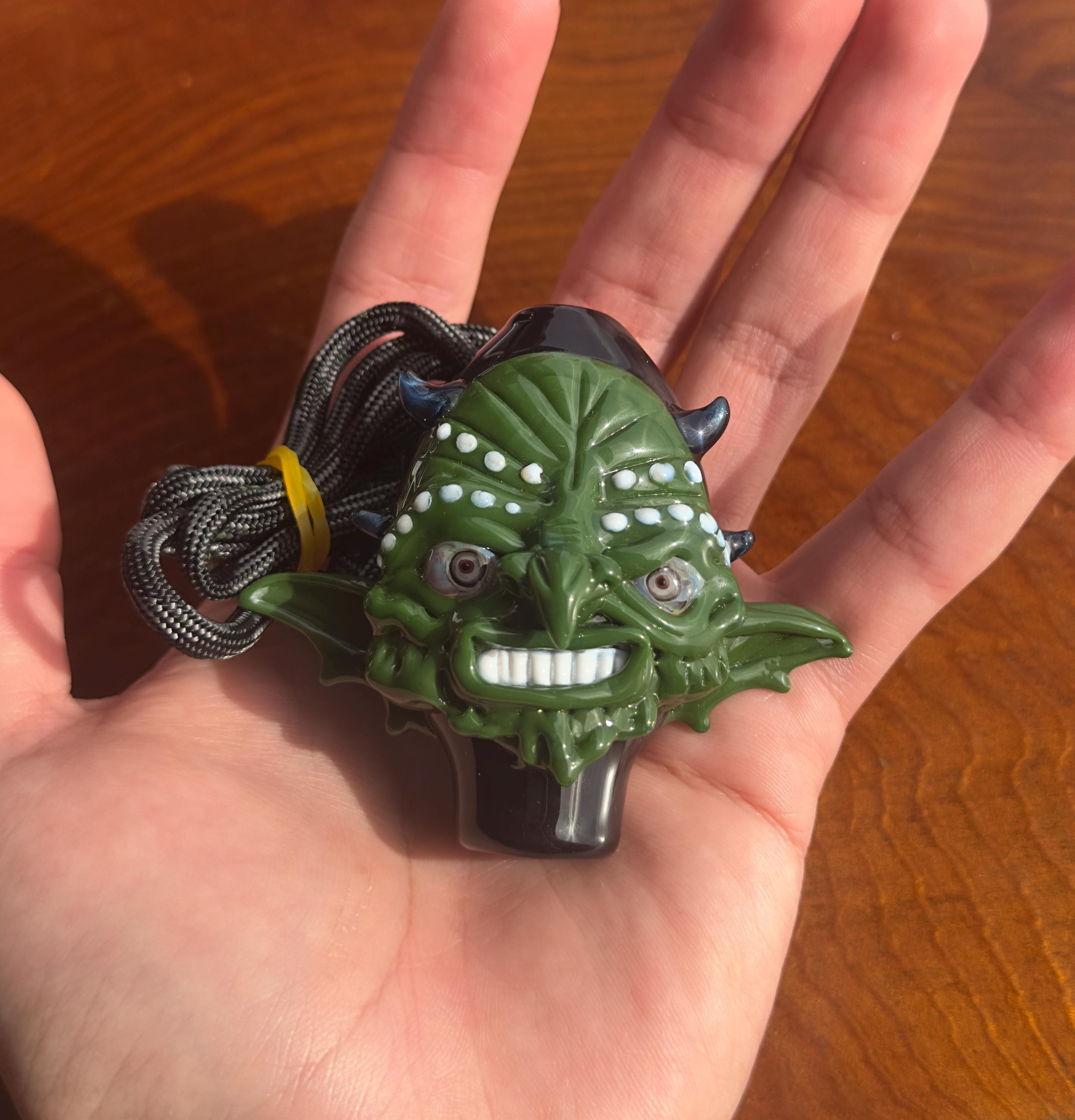 Goblin Pendant Necklace - Functional Glass Jewelry - Witchy And Fantasy Inspired Accessory - Perfect For Halloween - Unique Gift - Halloween