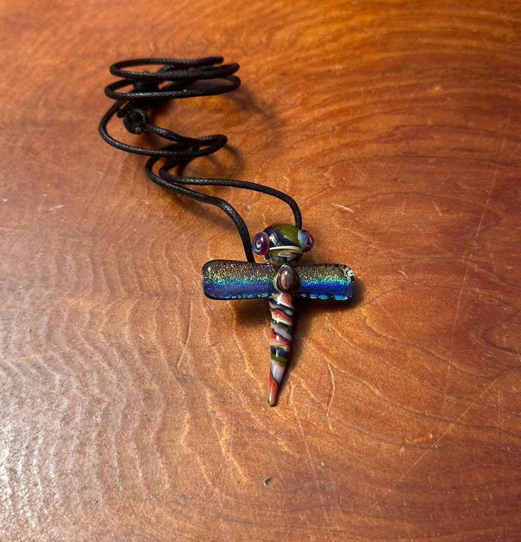 Dragonfly - Glass Pendant Necklace Lampwork